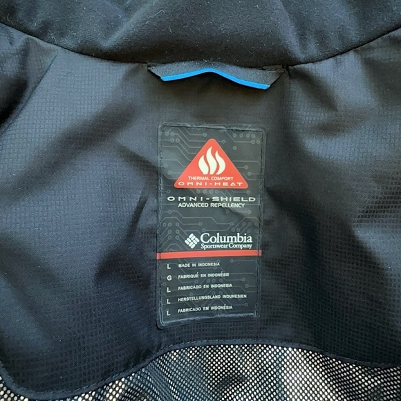 COLUMBIA WOMEN’S OMNI HEAT BLACK QUILTED BOMBER JACKET POCKETS | LARGE - Picture 10 of 12